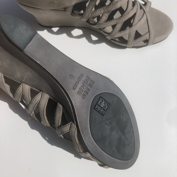 Eileen Fisher Cage Lattice Wedge Sandal - Picture 7 of 9